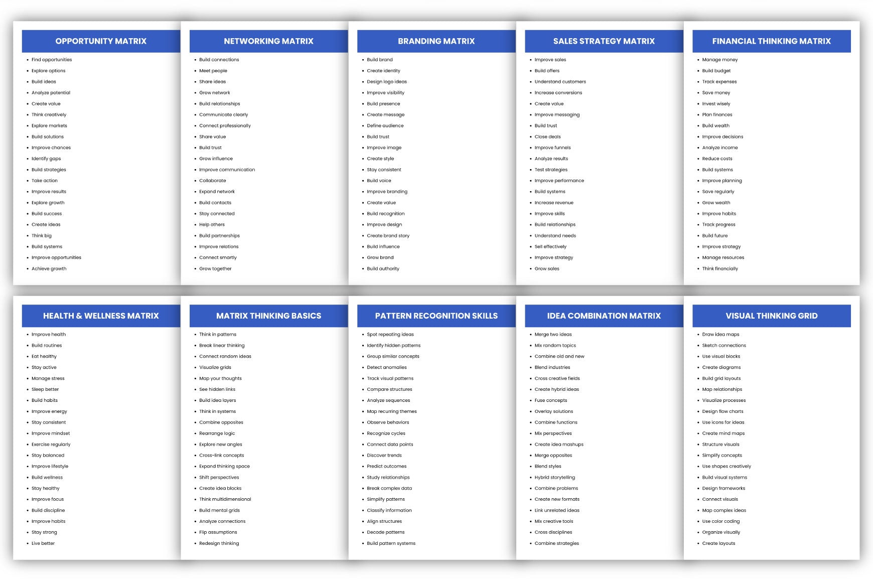 Creative Matrix Prompts