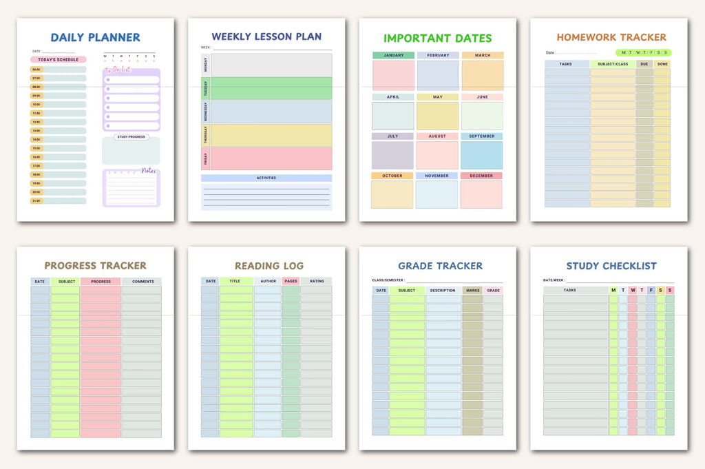 School Year Kids Planner