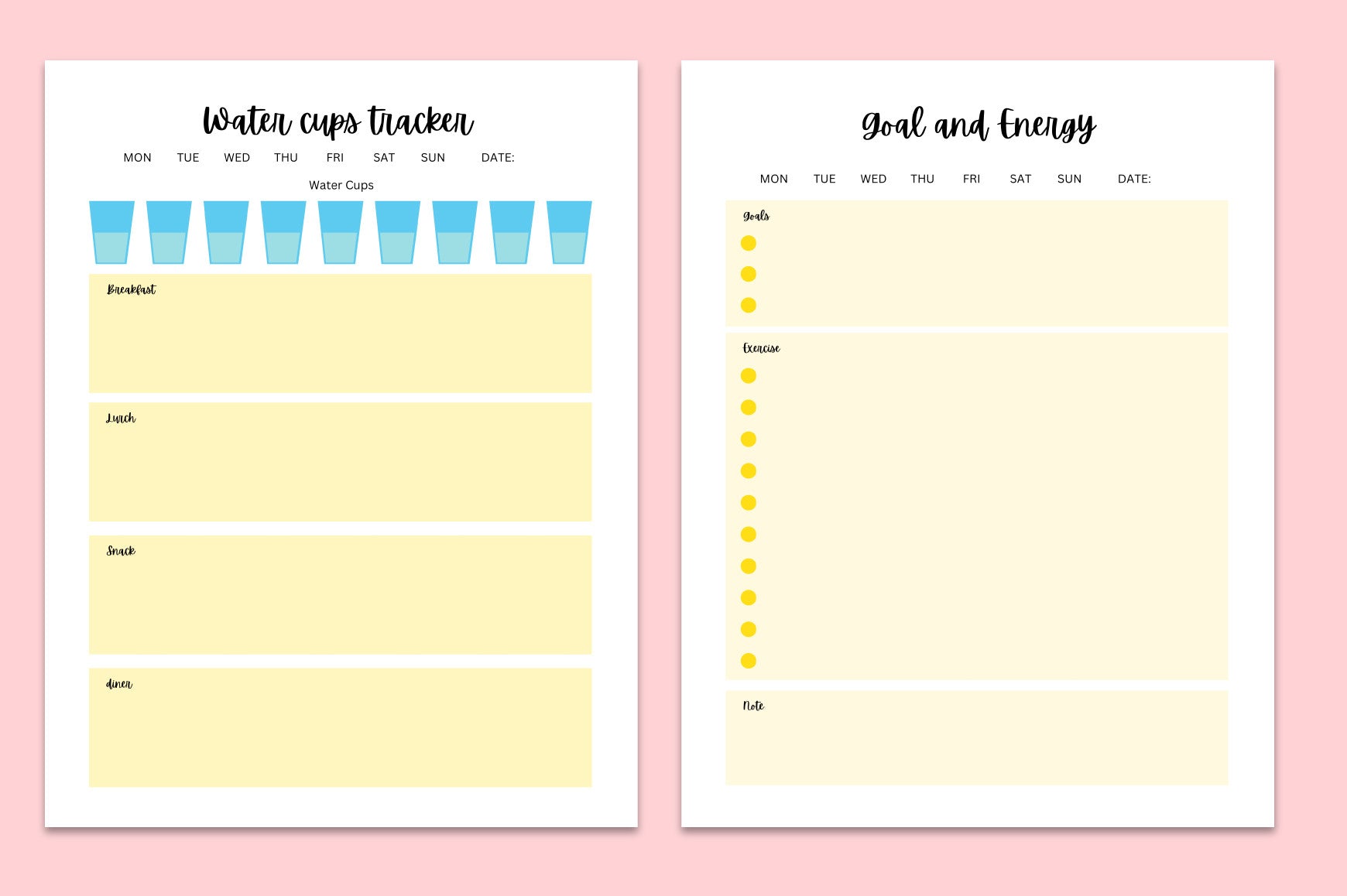 Fitness Weight Loss Planner