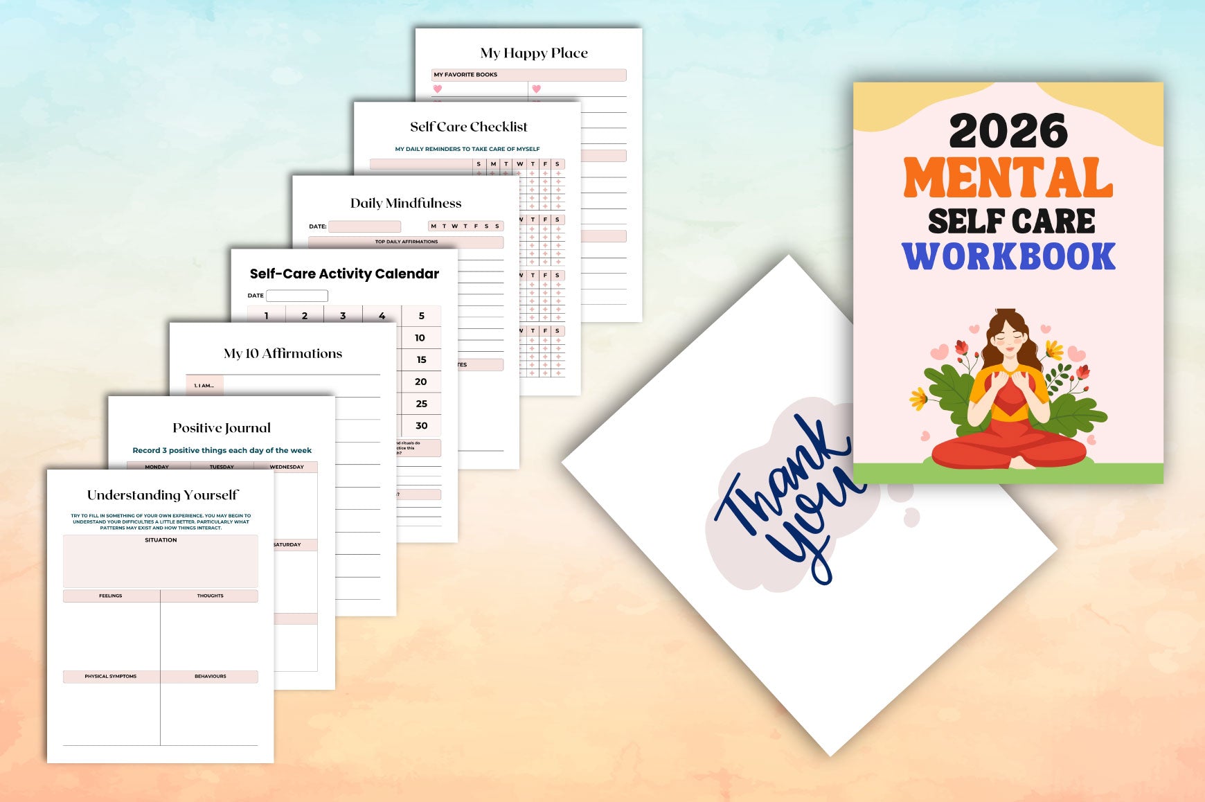 Mental Self Care Workbook for Personal Growth