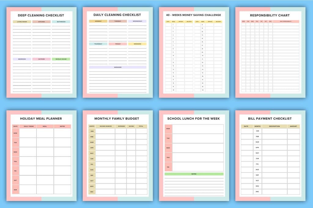 Home Management Binder Planner