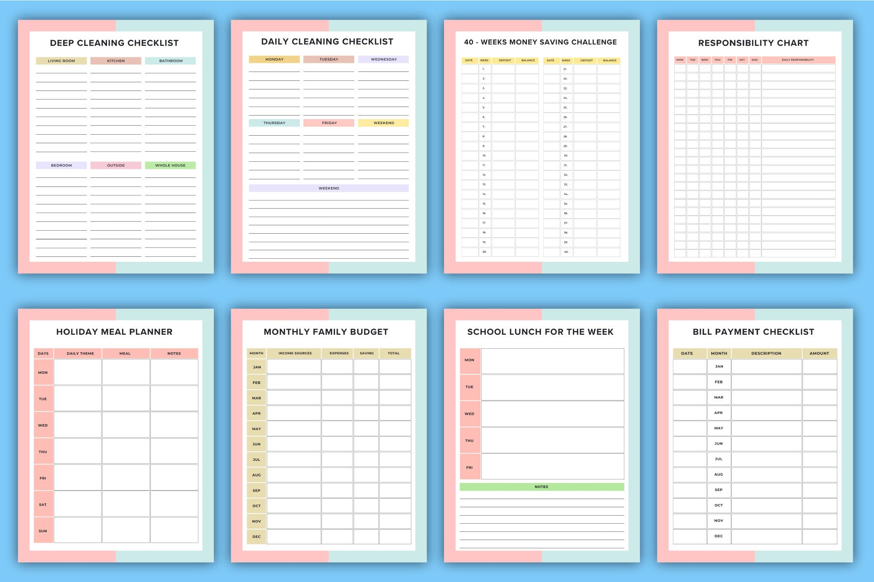 Home Management Binder Planner