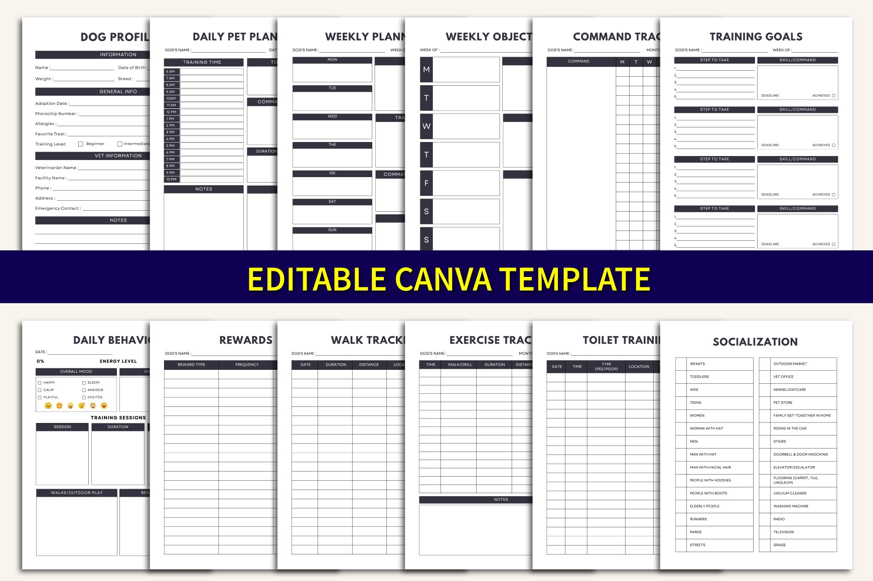 Dog Training Planner