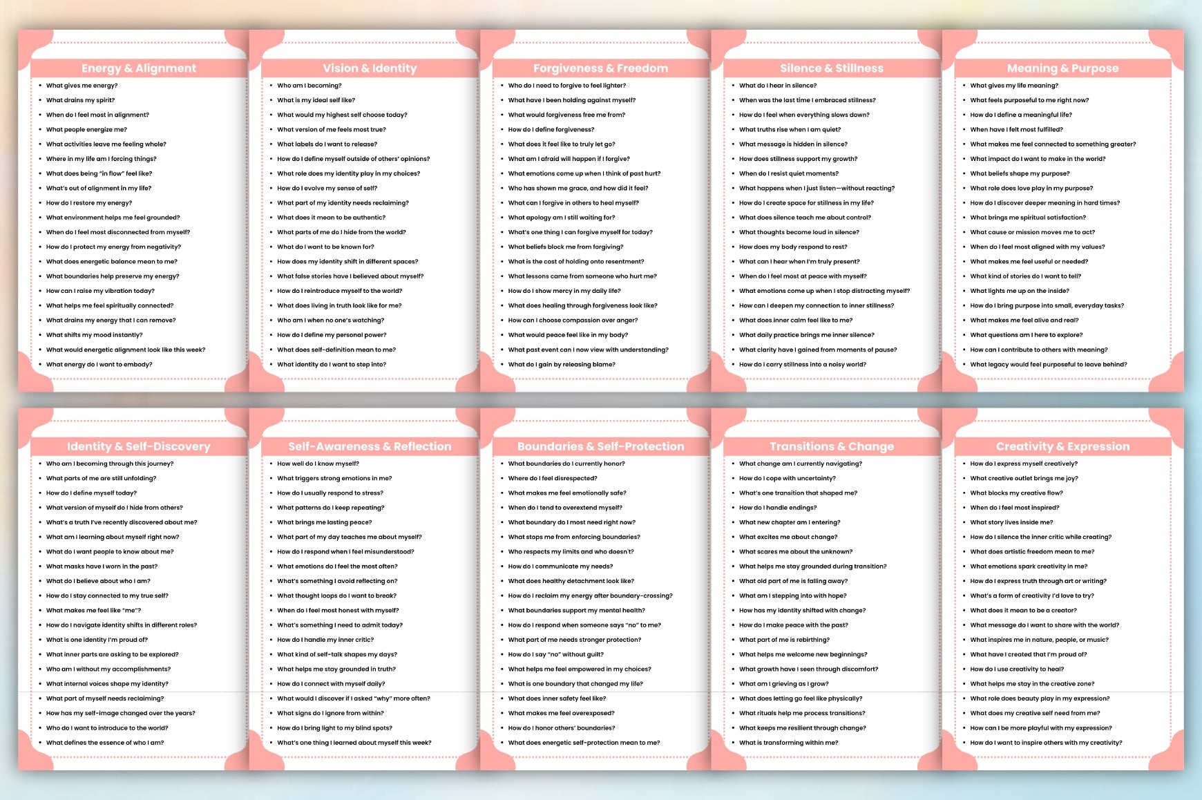 Self Reflection Prompts for Personal Growth