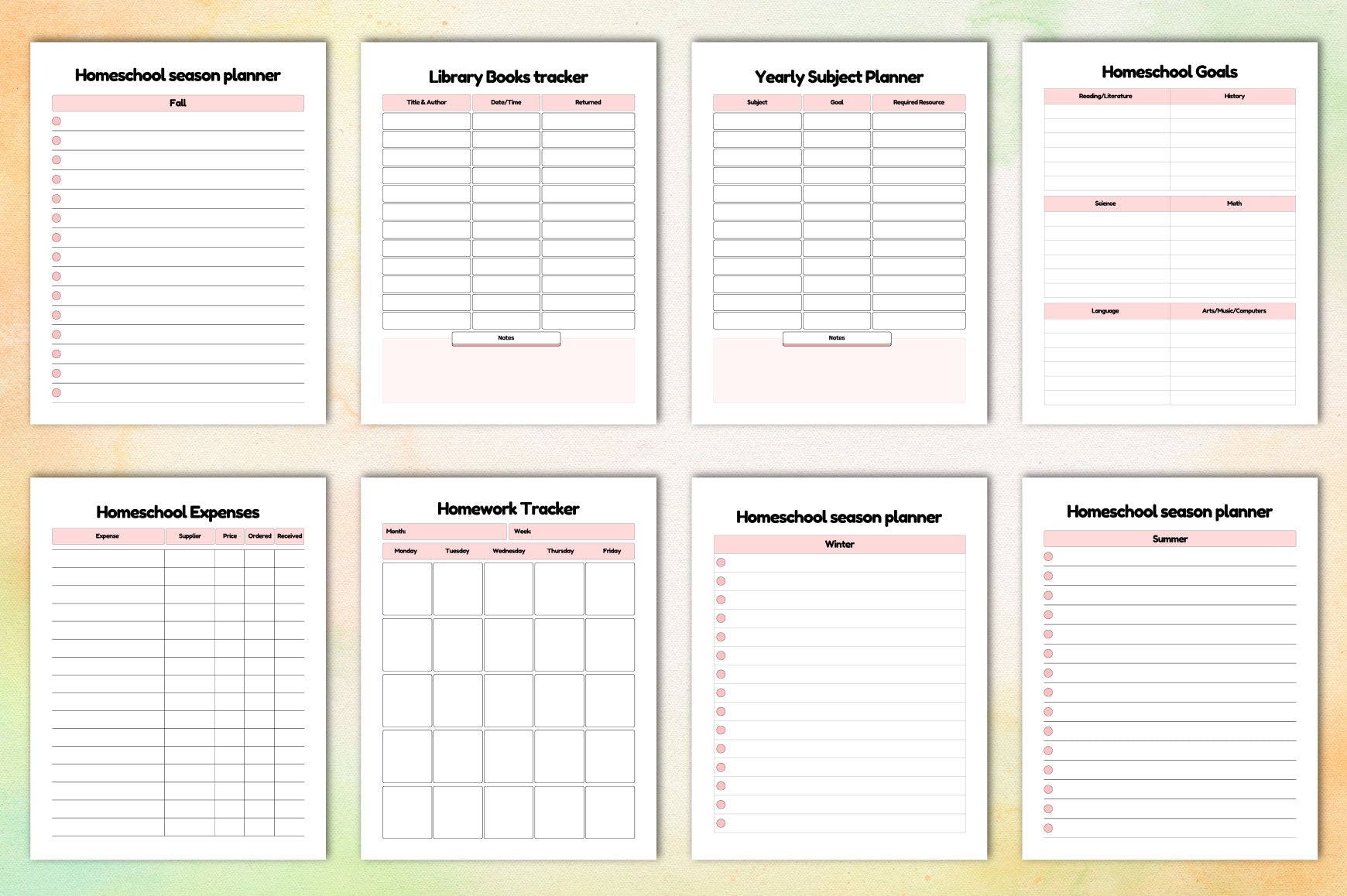 Home School Planner