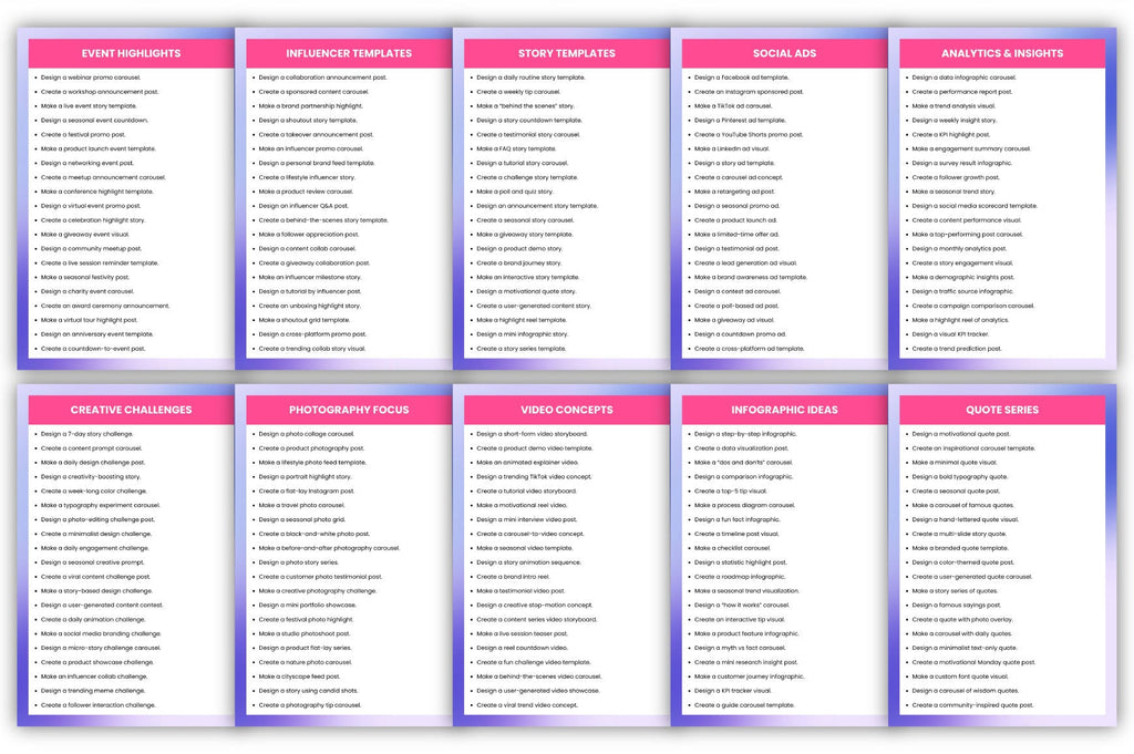 Social Media Prompts