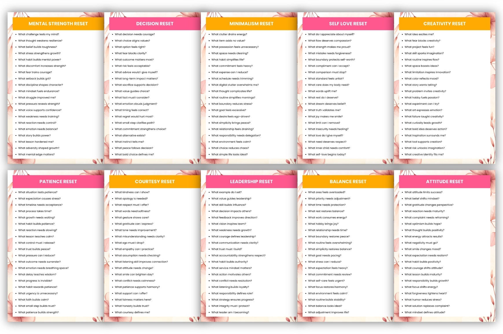 Mindset Reset Prompts for Personal Growth