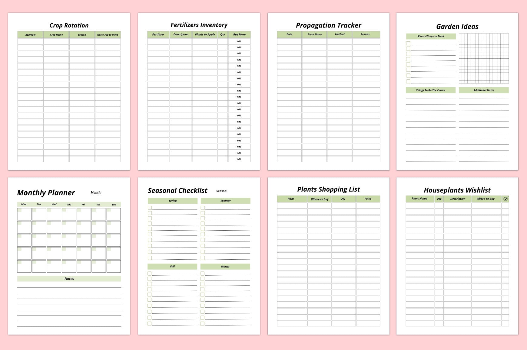 Home Plant Care Planner
