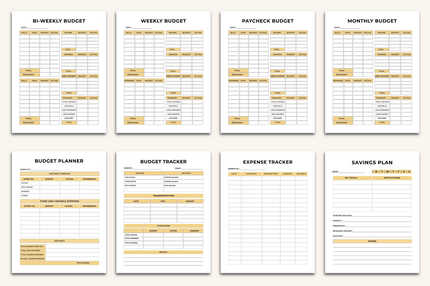 Savings Expense Planner