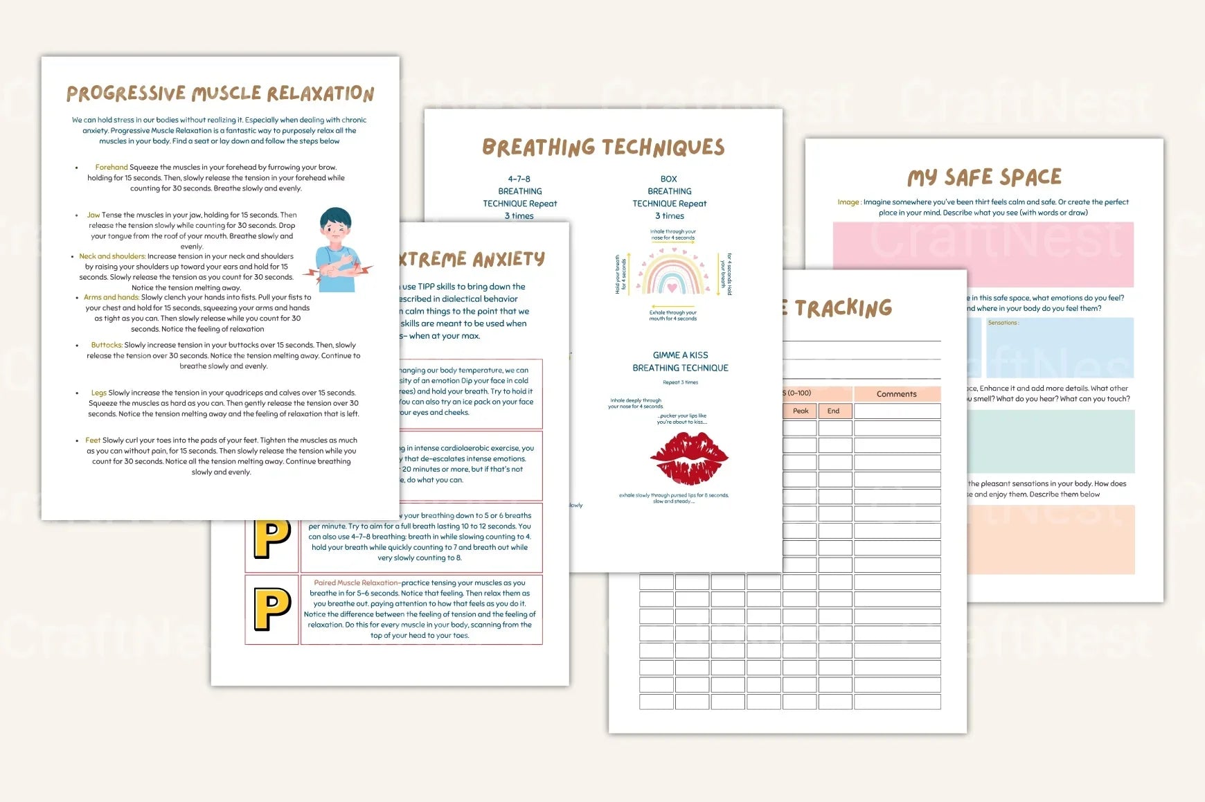 ADHD Printable Planner mindfulness exercises and habit tracker