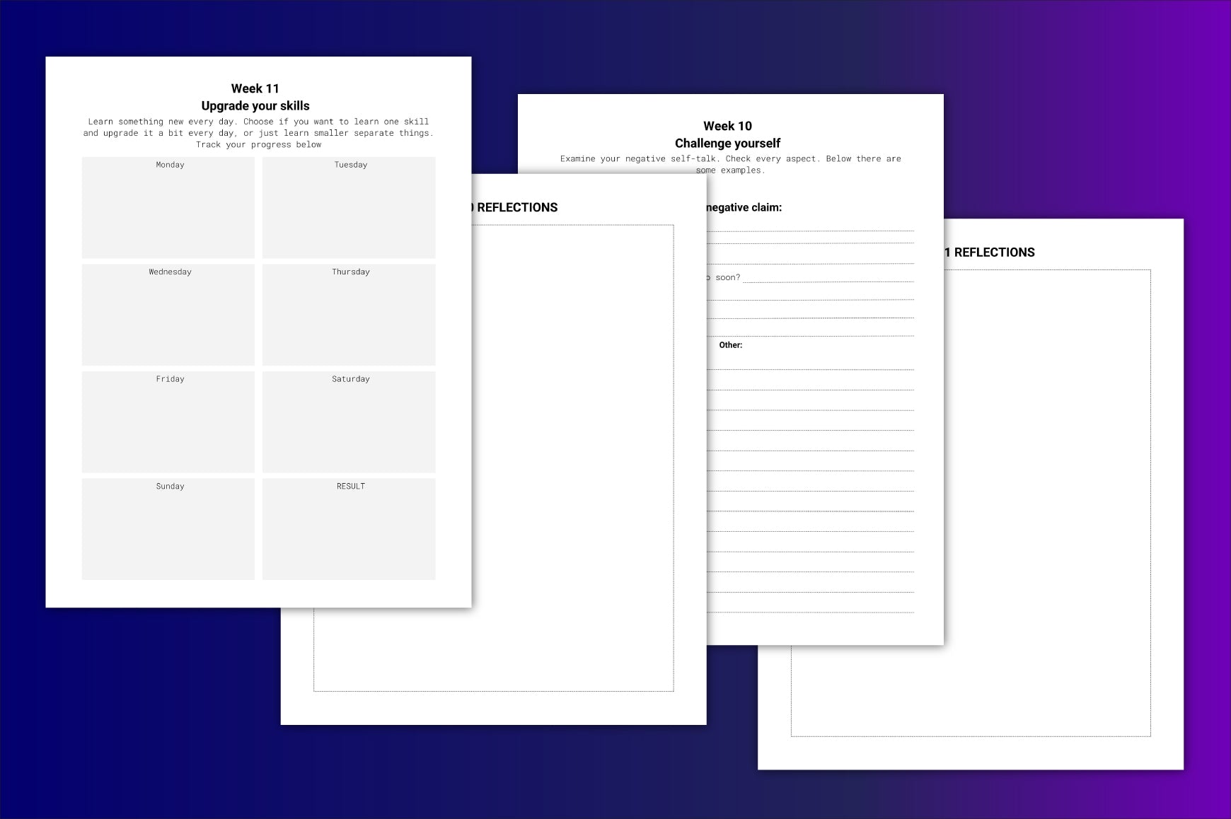 Week Growth Women Mindset Journal