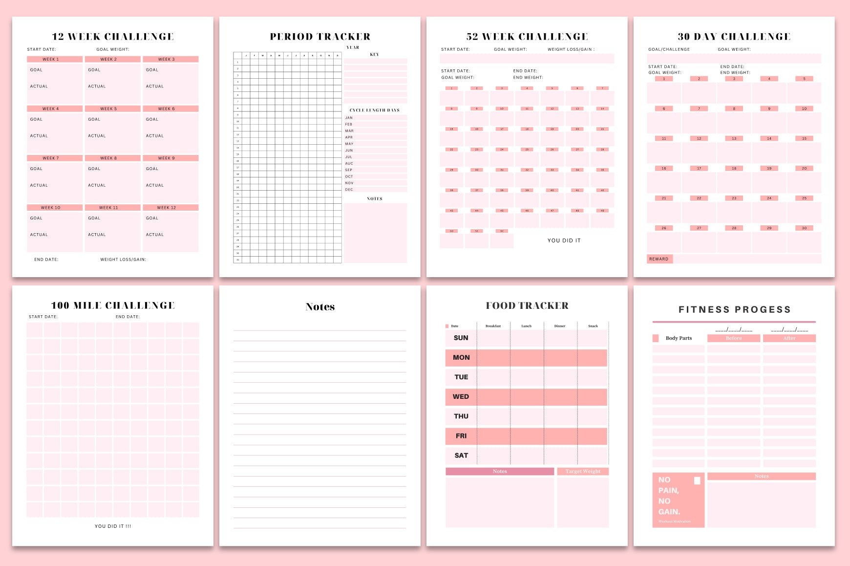 Health and Fitness Planner