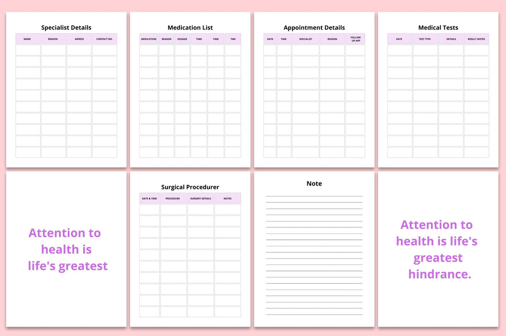 Personal Details Planner