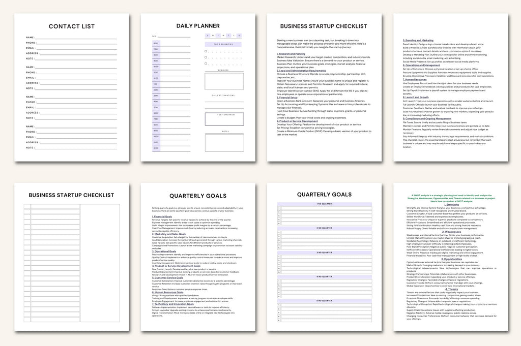 Entrepreneur Success Workbook