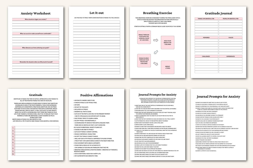 Anxiety Depression Workbooks