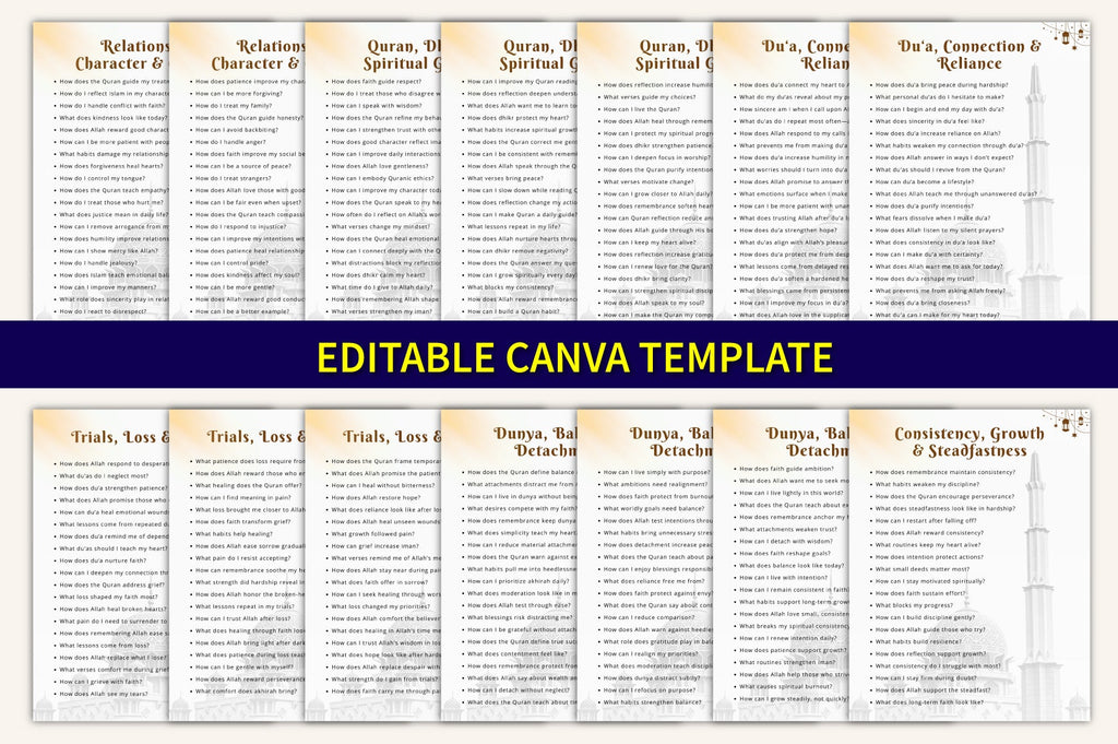Quranic Thought Journaling Prompts