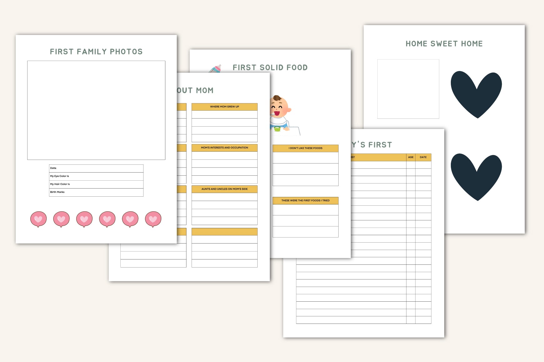 Baby Milestone Journal