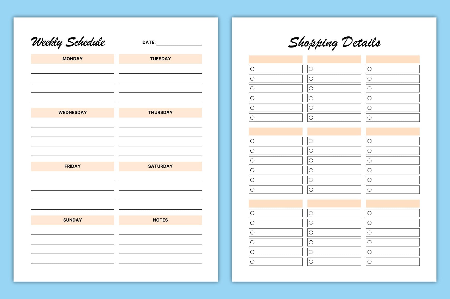 Baby Shower Planner