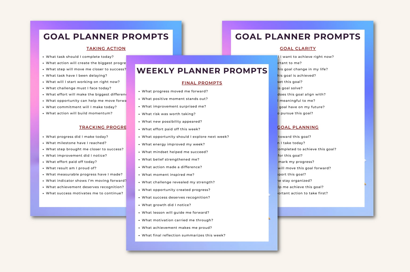 Digital Planner Prompt Guide
