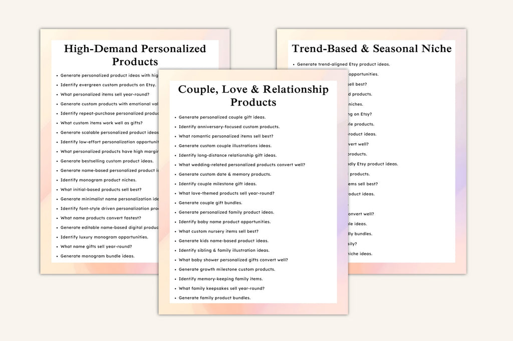 Etsy Product Idea Prompts