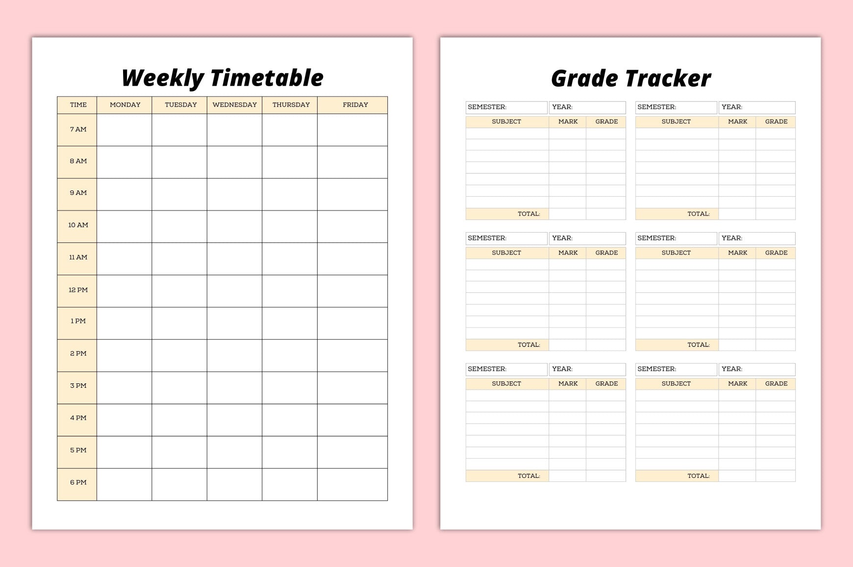 ADHD Productivity Planner featuring printable planning templates
