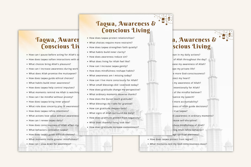 Quranic Thought Journaling Prompts