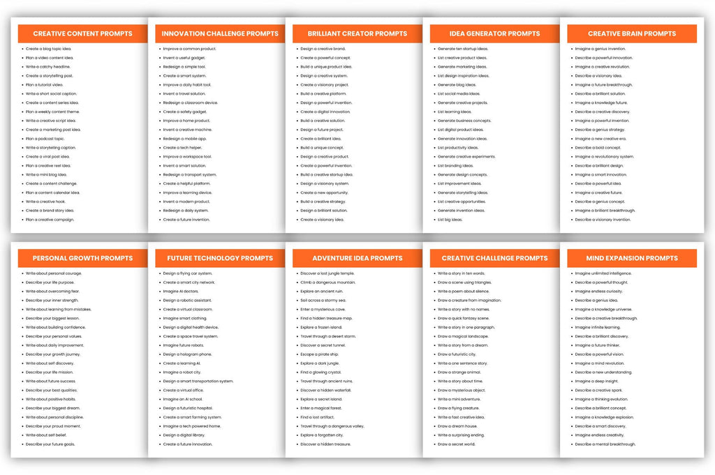 Brilliant Ideas Prompts