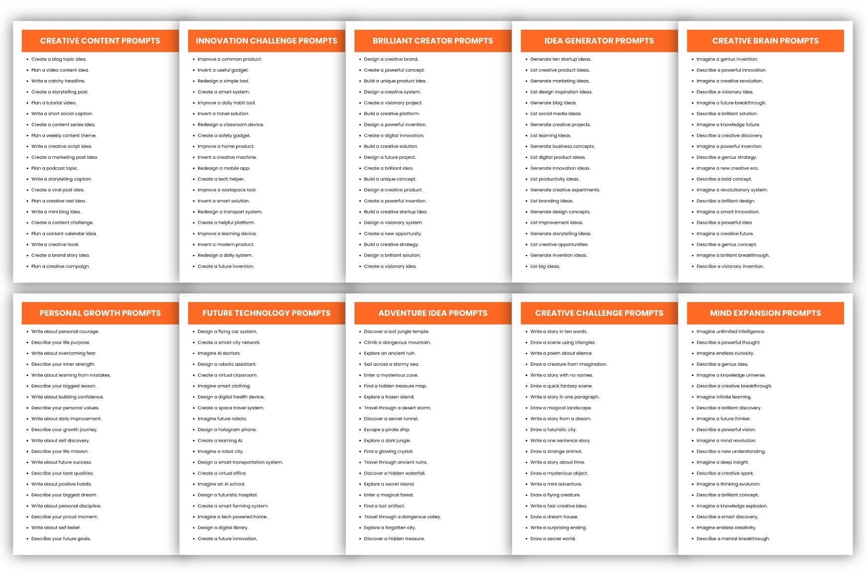 Brilliant Ideas Prompts