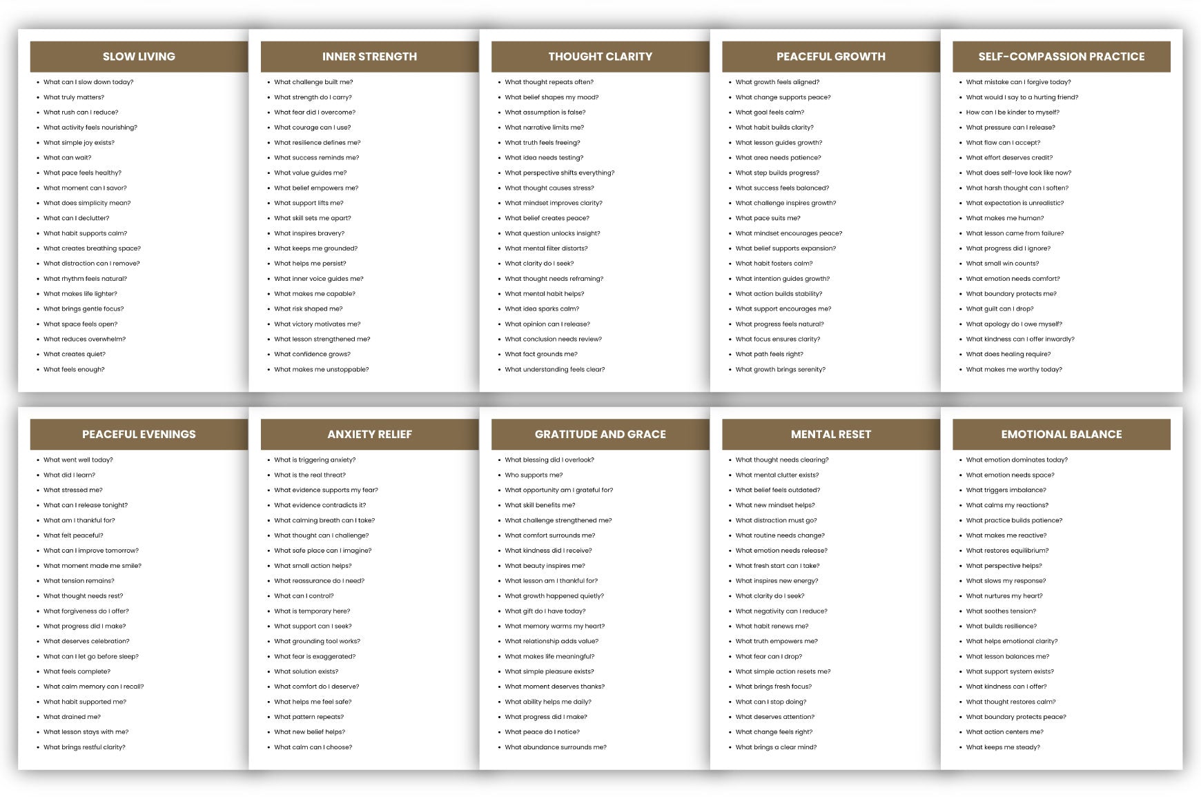 Calm Clarity Prompts for Mindfulness