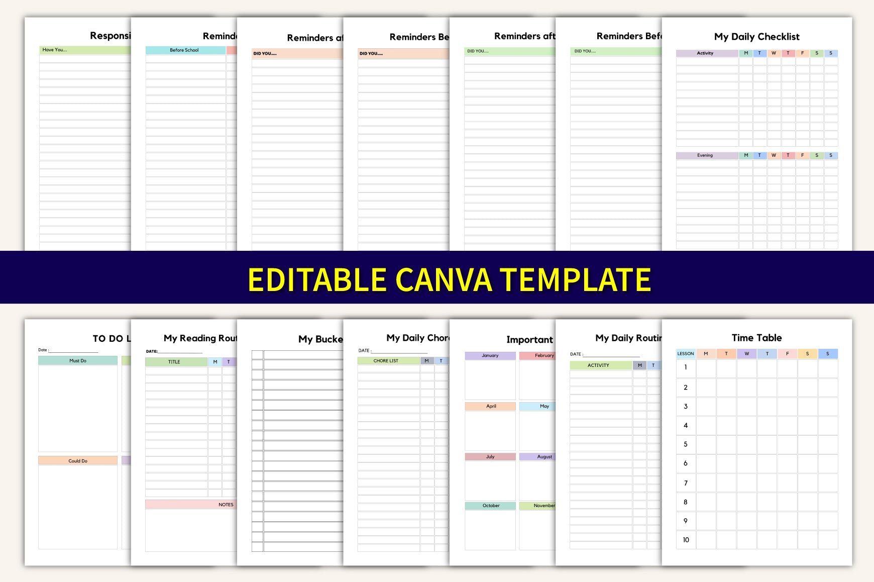 Back to School Planner
