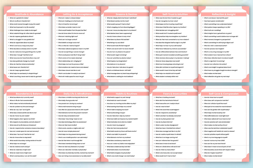 Self Reflection Prompts for Personal Growth