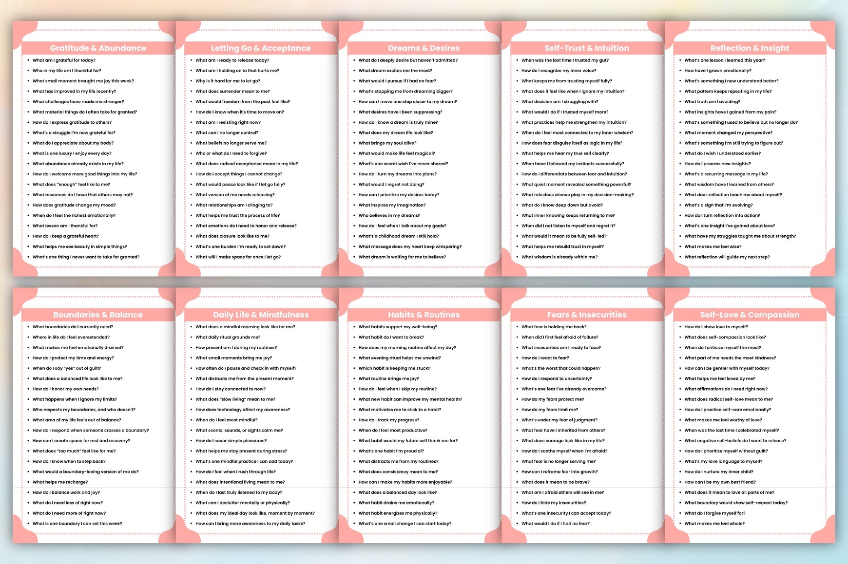 Self Reflection Prompts for Personal Growth