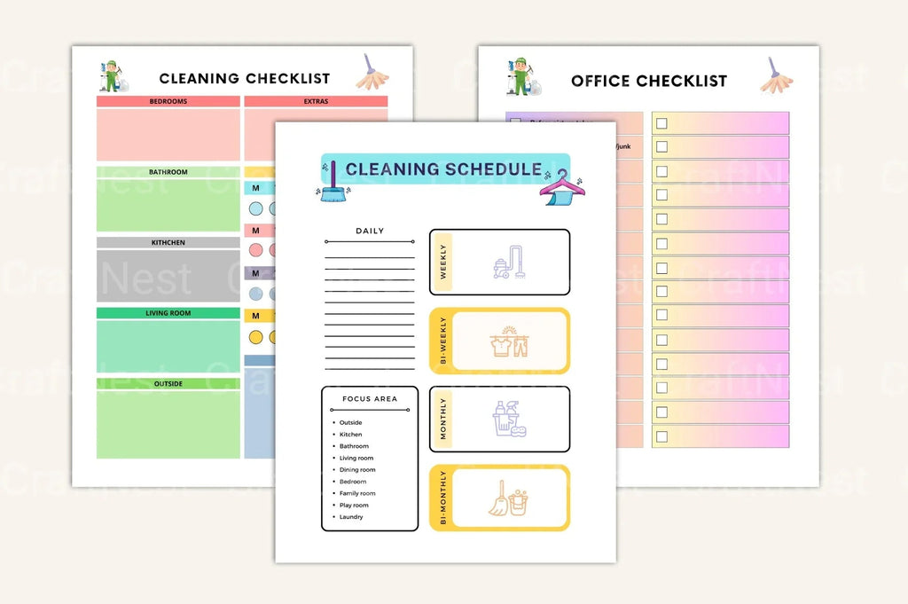 ADHD Cleaning Tips and Strategies cleaning routine tracker
