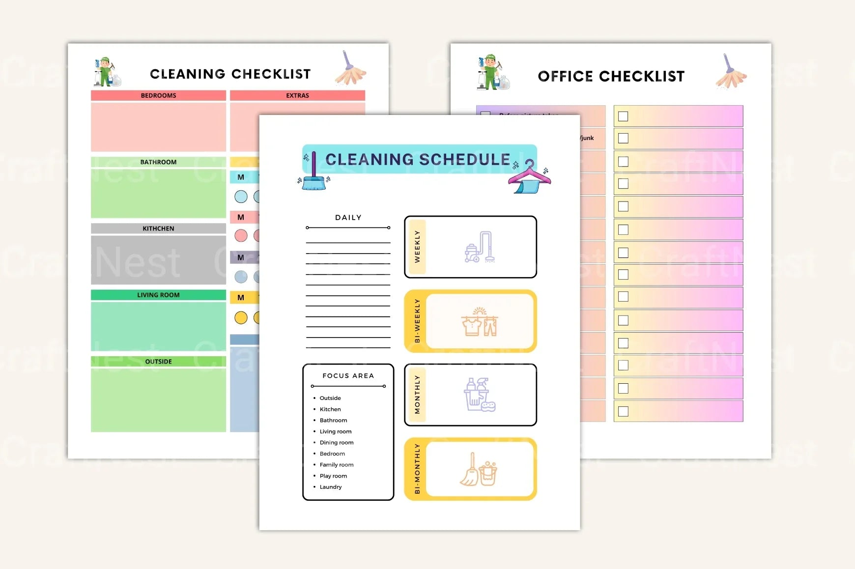 ADHD Cleaning Tips and Strategies cleaning routine tracker