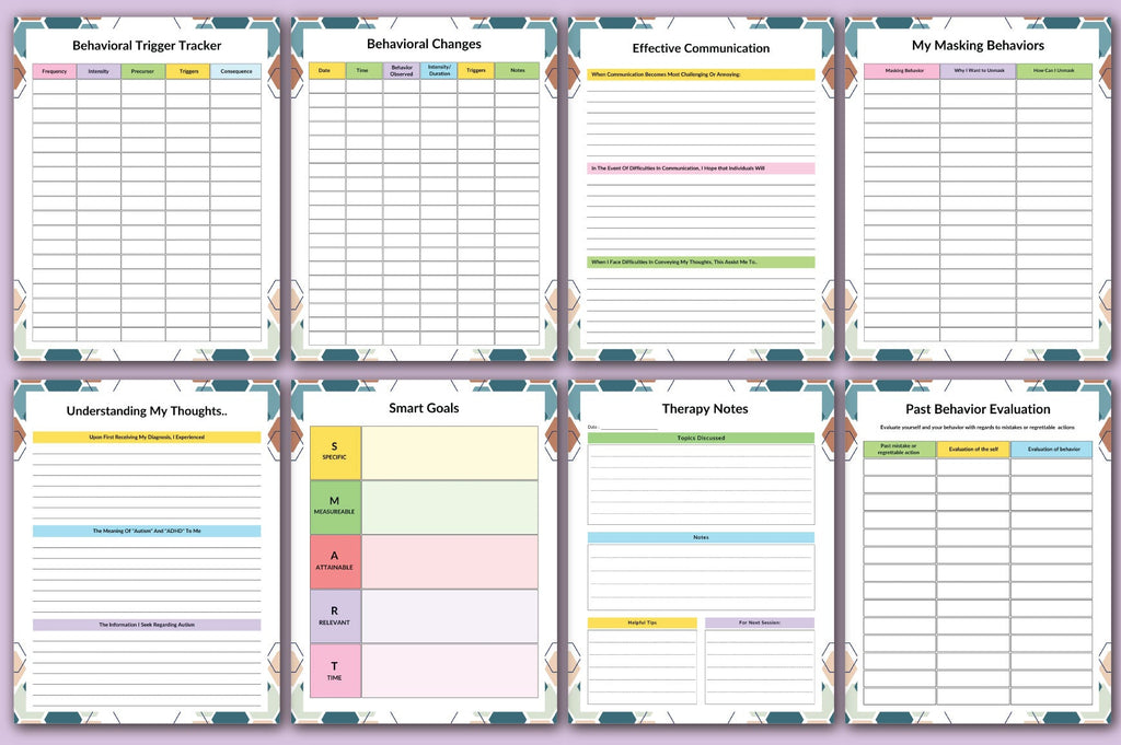 Autism Friendly Planner Digital Preview