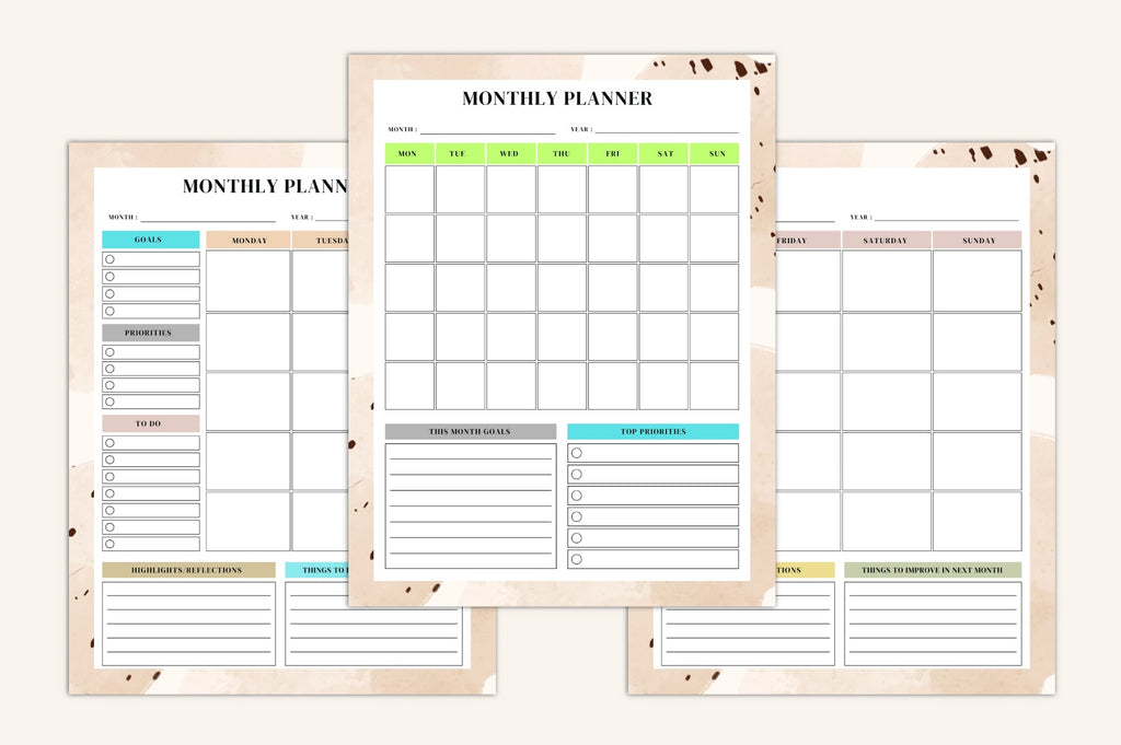 Yearly Daily Weekly Monthly Planner