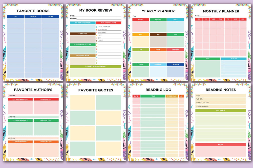ADHD Kids Planner complete printable planner bundle preview