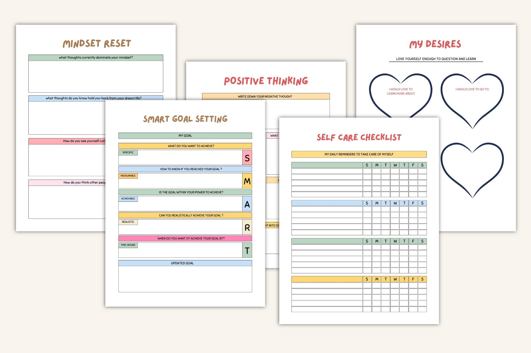 Anxiety ADHD Mega Journal including self-care and emotional wellness pages