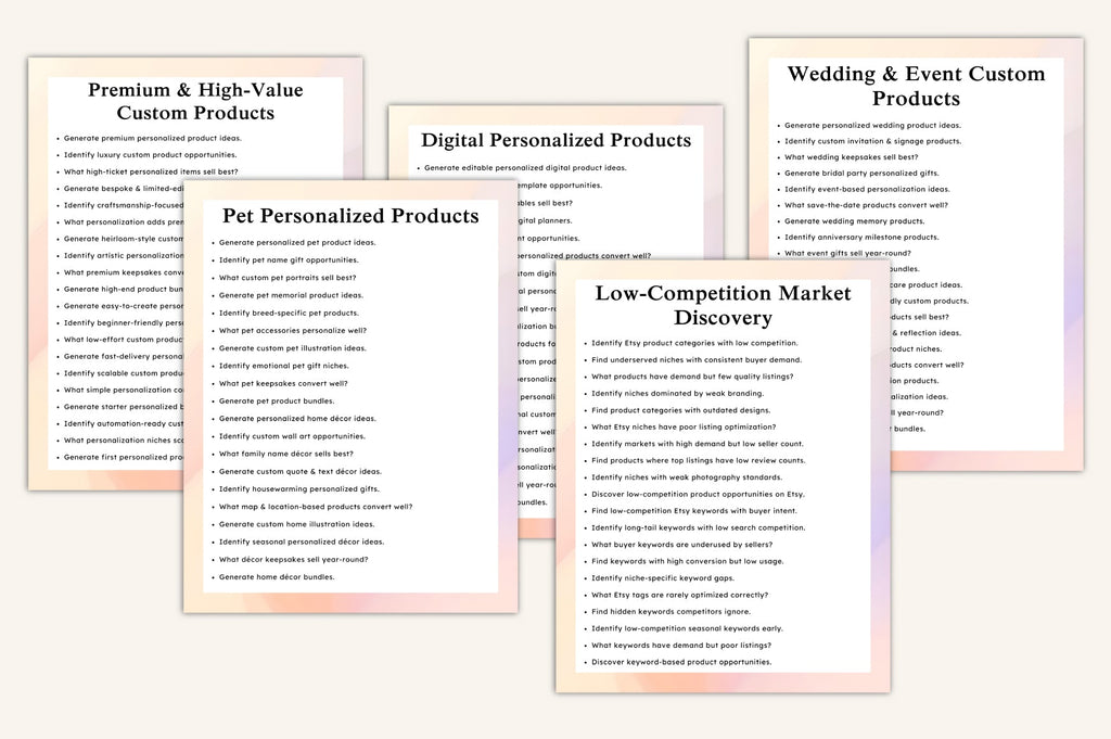 Etsy Product Idea Prompts