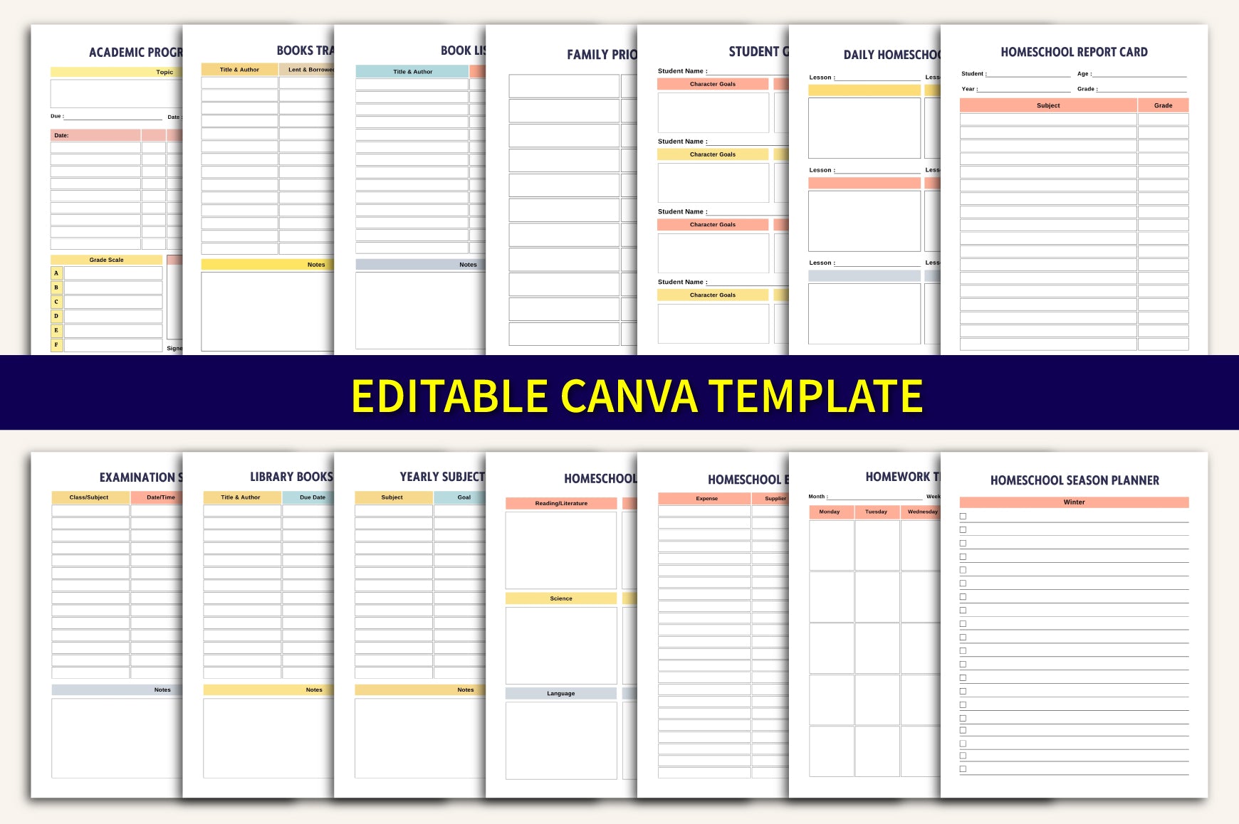 Homeschool Management Binder Planner