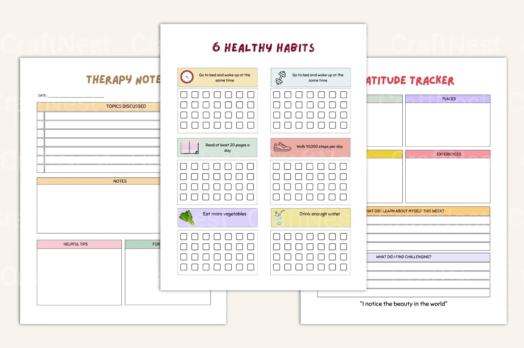 ADHD Printable Planner emotional balance and routine organizer