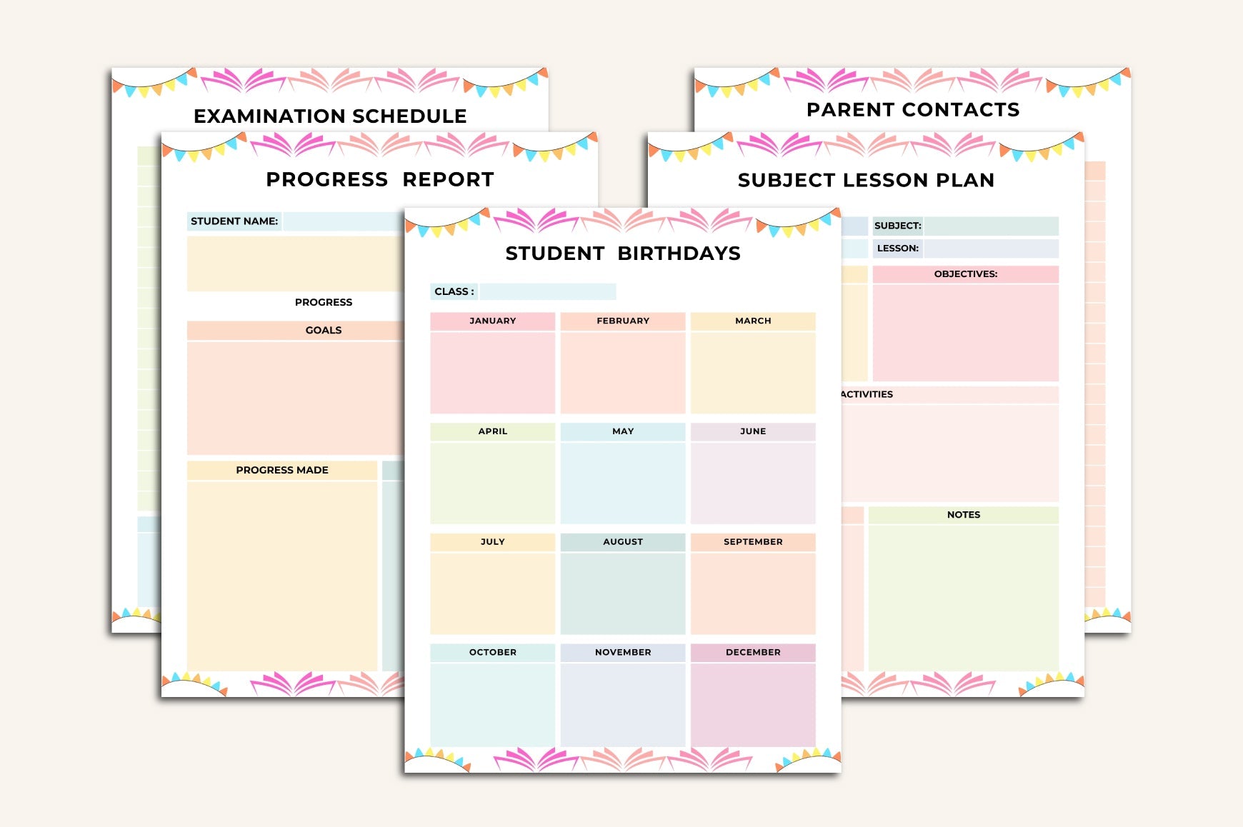 Teacher Planner 100 Workbook