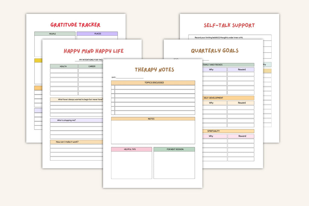 Anxiety ADHD Mega Journal with organization and planning printables
