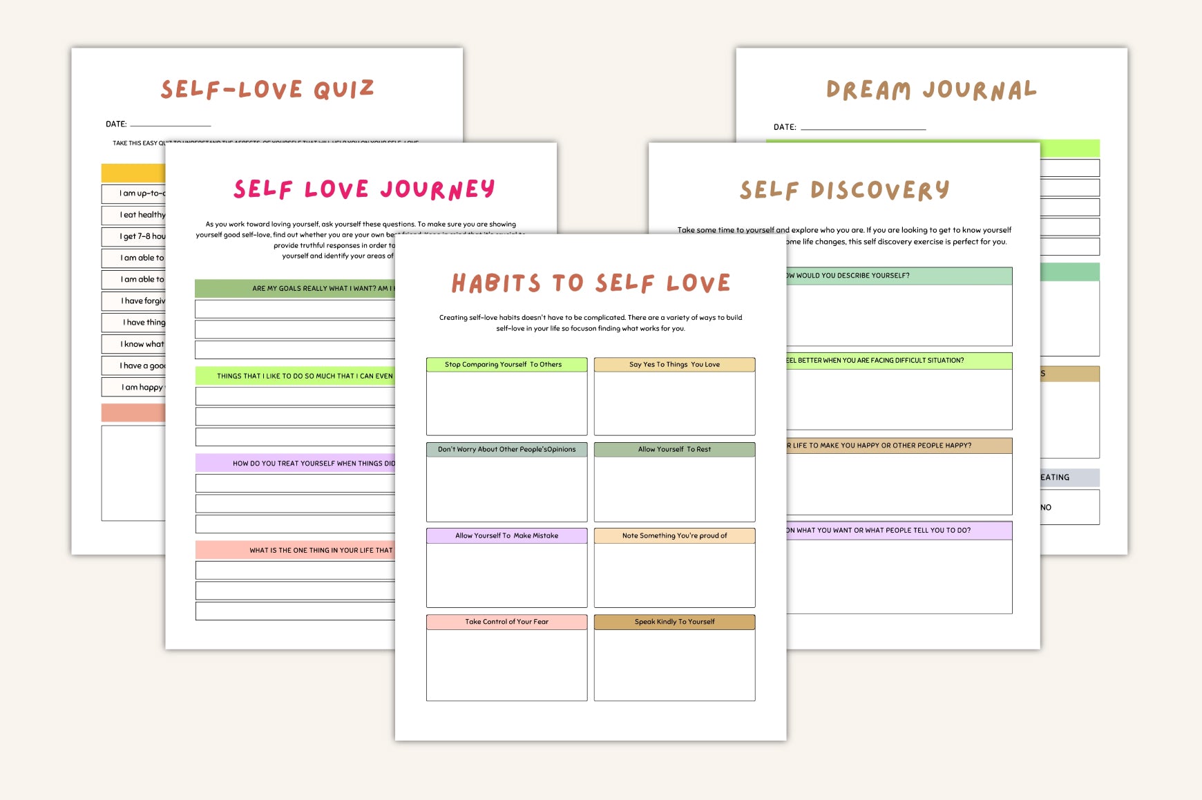 Anxiety Relief Self-Care Journal
