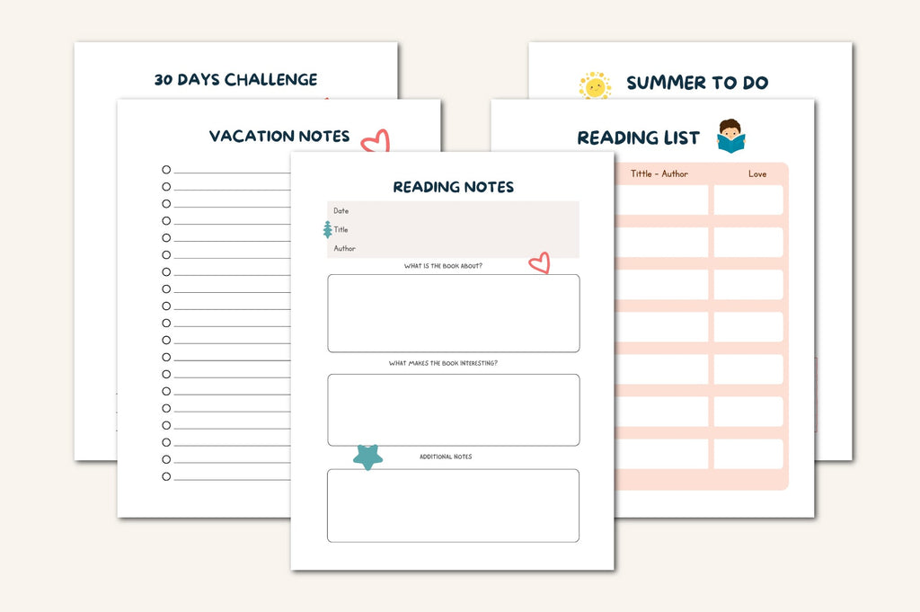 Yearly Activities Kids Planner
