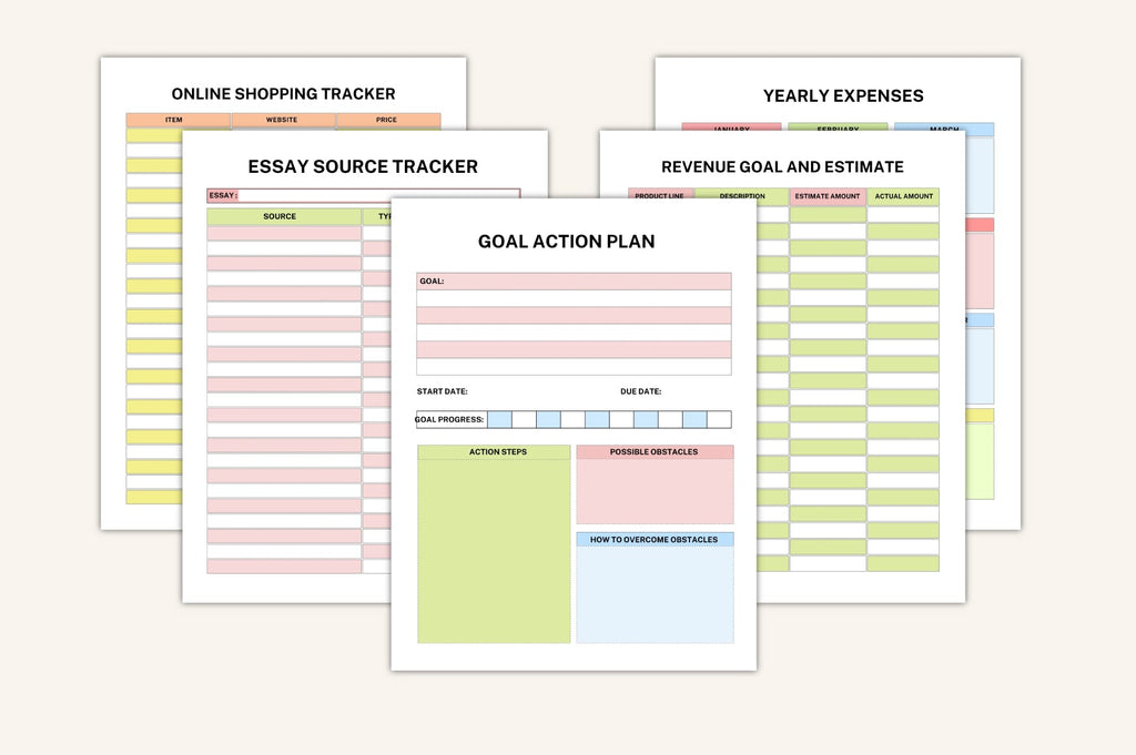ADHD Brain Dump Book including productivity and organization templates