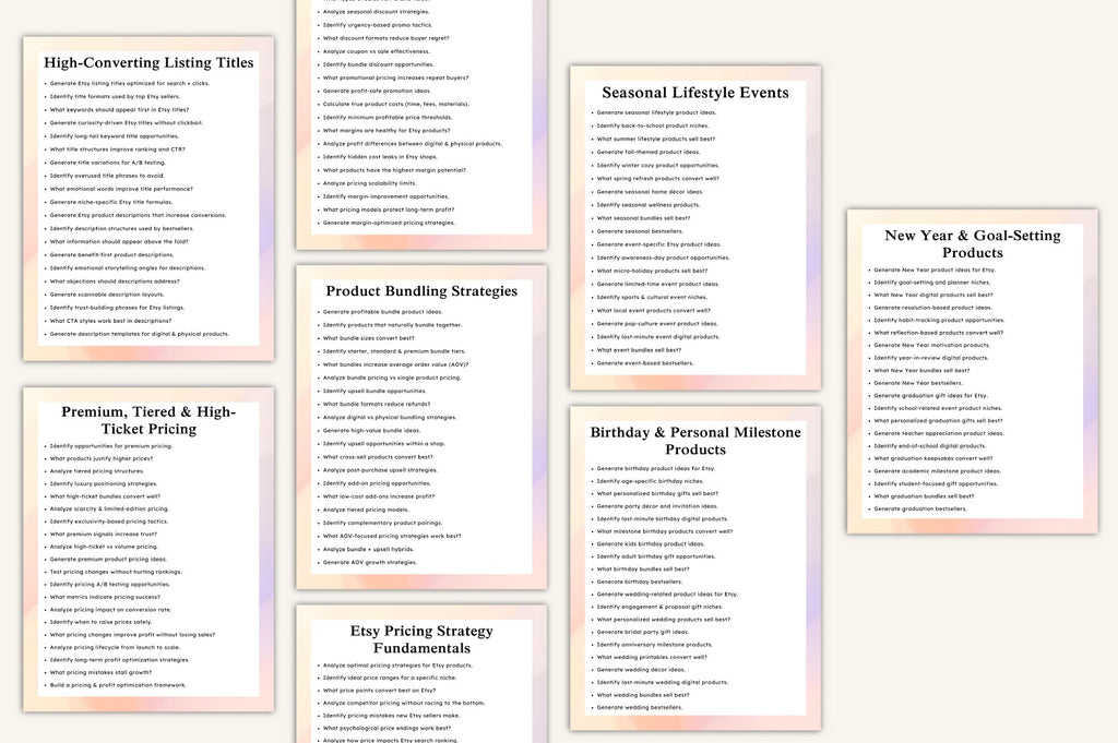 Etsy Product Idea Prompts