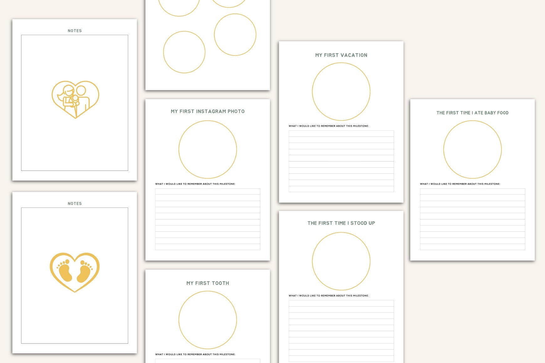 Baby Milestone Journal