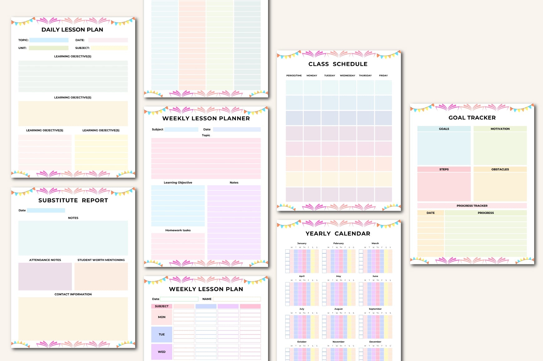 Teacher Planner 100 Workbook