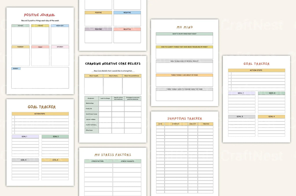 Anxiety and ADHD Management Strategies ADHD wellness planner templates